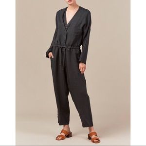 ISO BLACK CRANE Double V Jumpsuit